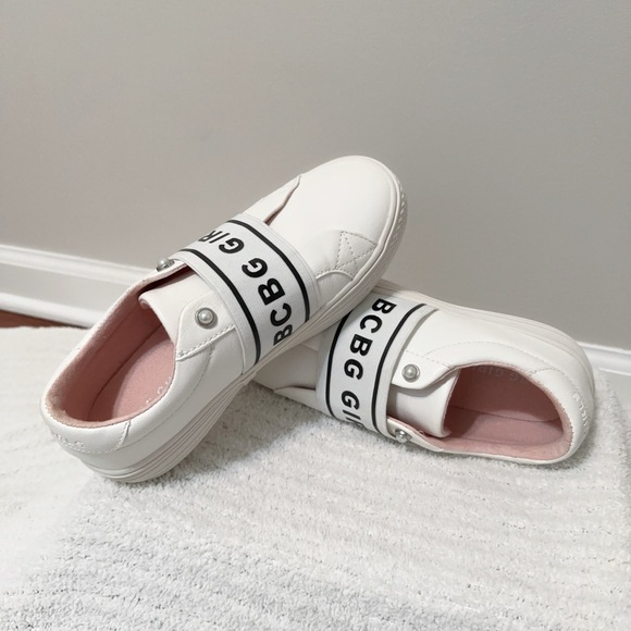 BCBGirls White and Pink Kids Sneakers - Picture 7 of 12